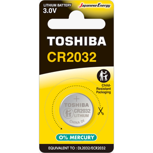 Toshiba Lithium Battery, 3V, CR2032 CP-1C