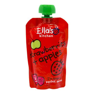 إيلاس كيتشن طعام عضوي للأطفال بالفراولة و التفاح 120 جم