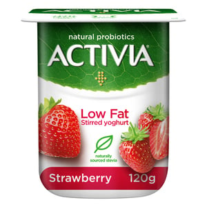 Activia Stirred Yoghurt Low Fat Strawberry 120 g