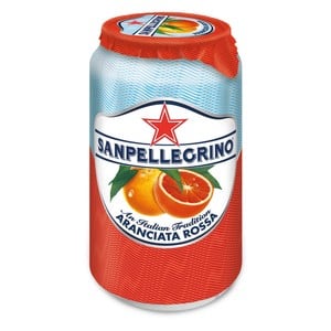San Pellegrino Sparkling Fruit Beverage Aranciata Rossa/Blood Orange Can 330 ml
