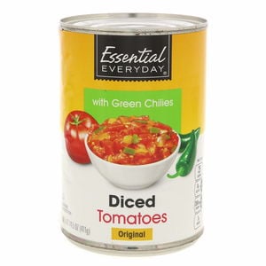 Essential Everyday Diced Tomatoes With Green Chilies 411 g