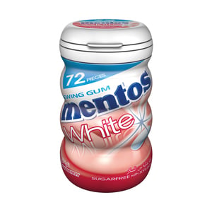مينتوس علكة بيضاء خالية من السكر بنكهة الفراولة 102.6 جم
