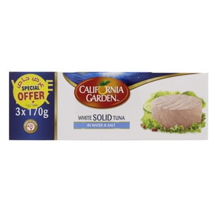 California Garden Canned White Solid Tuna In Water And Salt 3 x 170 g