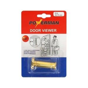Powerman Door Viewer 75mm Gold B05G