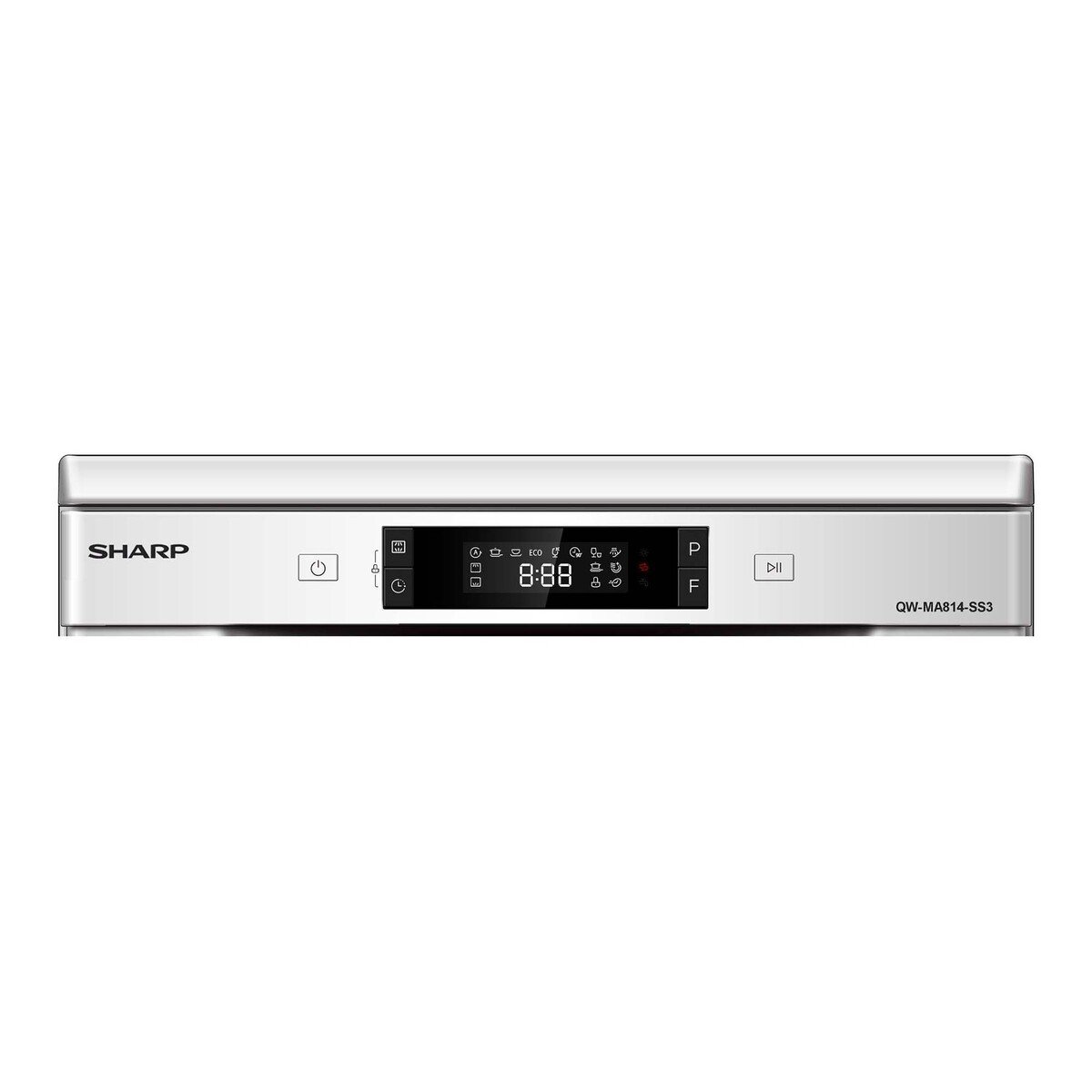 Sharp Free Standing Dishwasher QW-MA814-WH3 14 Place Settings 8 Programs White
