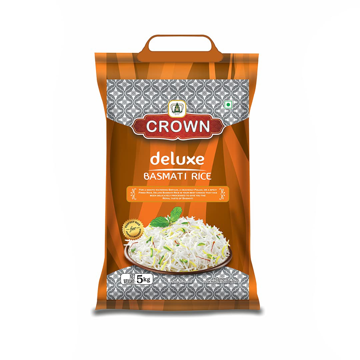 Crown Deluxe Long Grain Basmati Rice 5 kg
