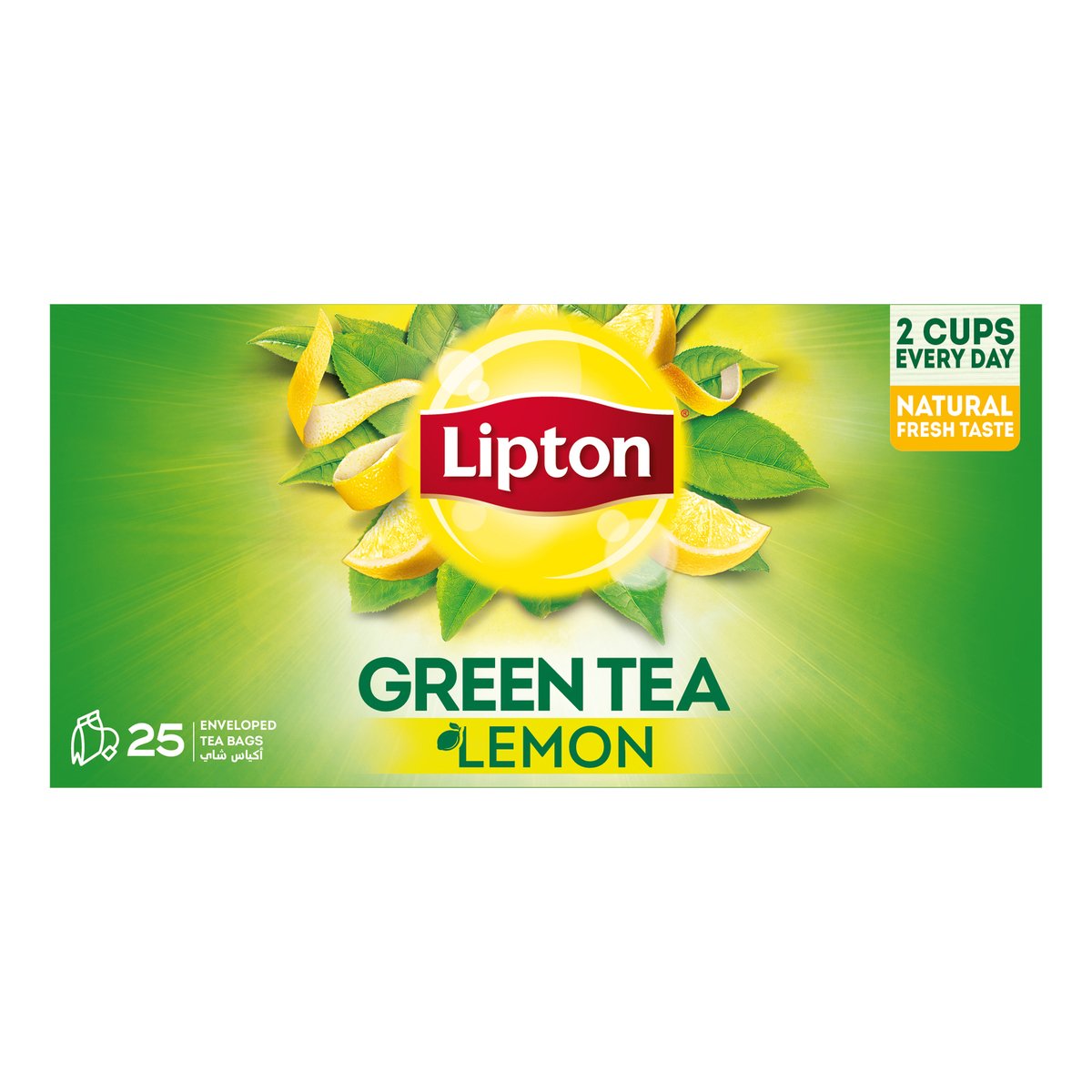 ليبتون شاي أخضر بالليمون 25 كيس شاي