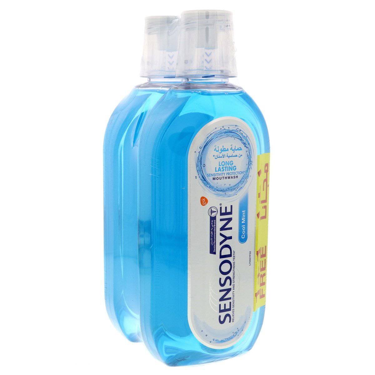 Sensodyne Cool Mint Sensitivity Protection Mouthwash 2 x 500 ml