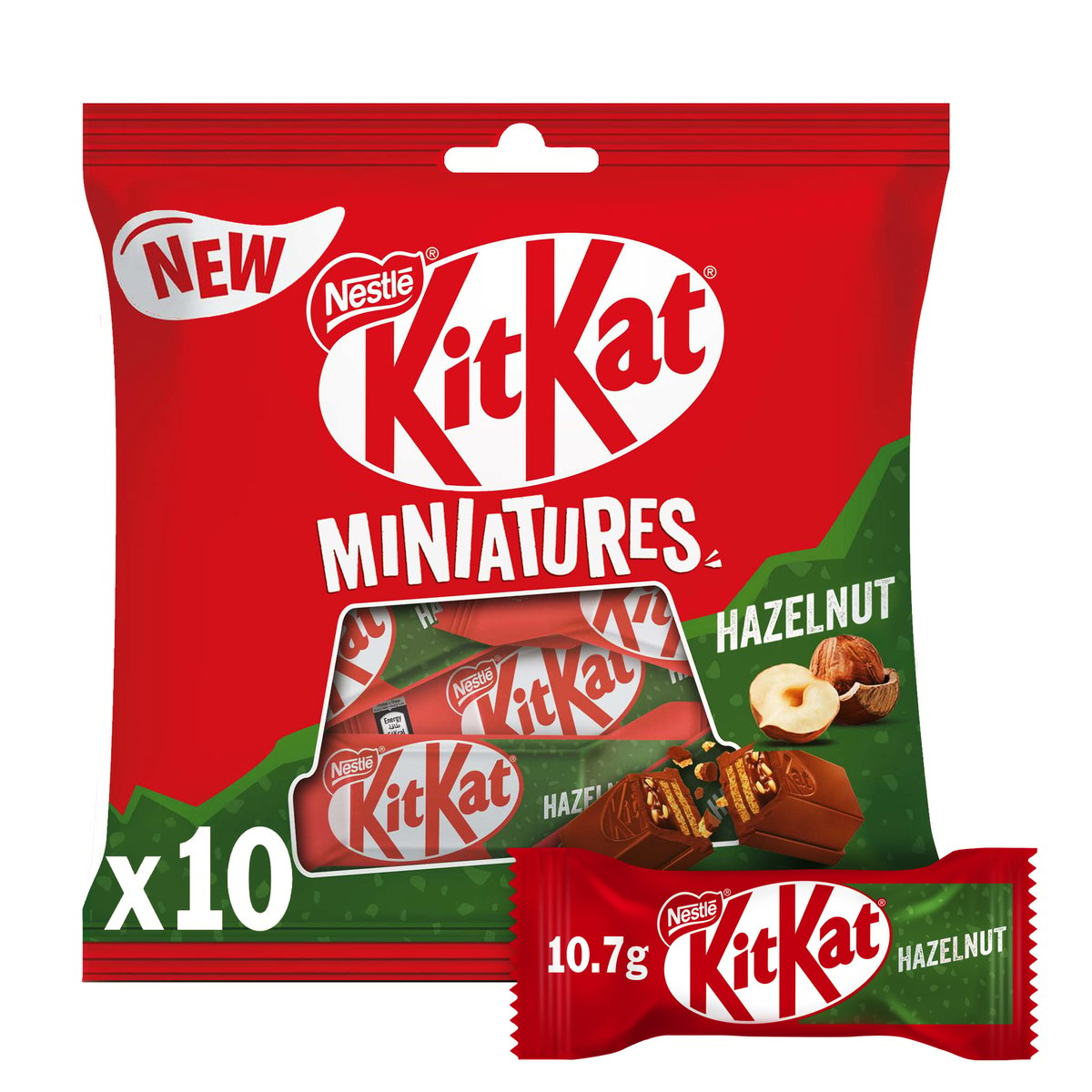 Nestle KitKat Miniatures Hazelnut 10 pcs 107 g