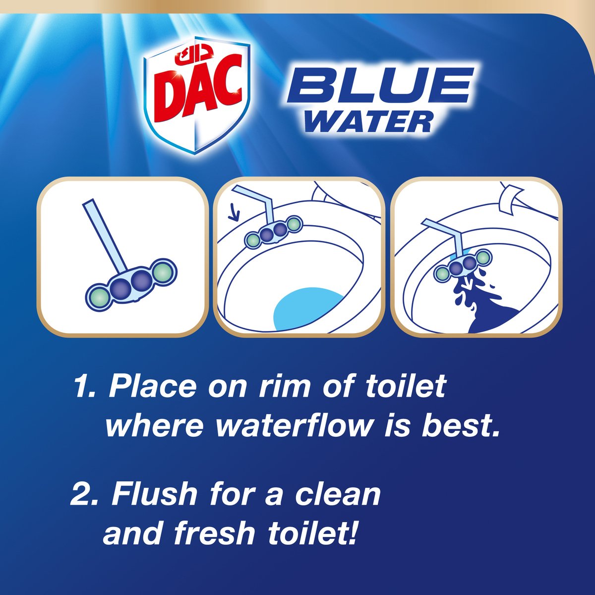 Dac Blue Active Toilet Rim Block Eucalyptus 50 g