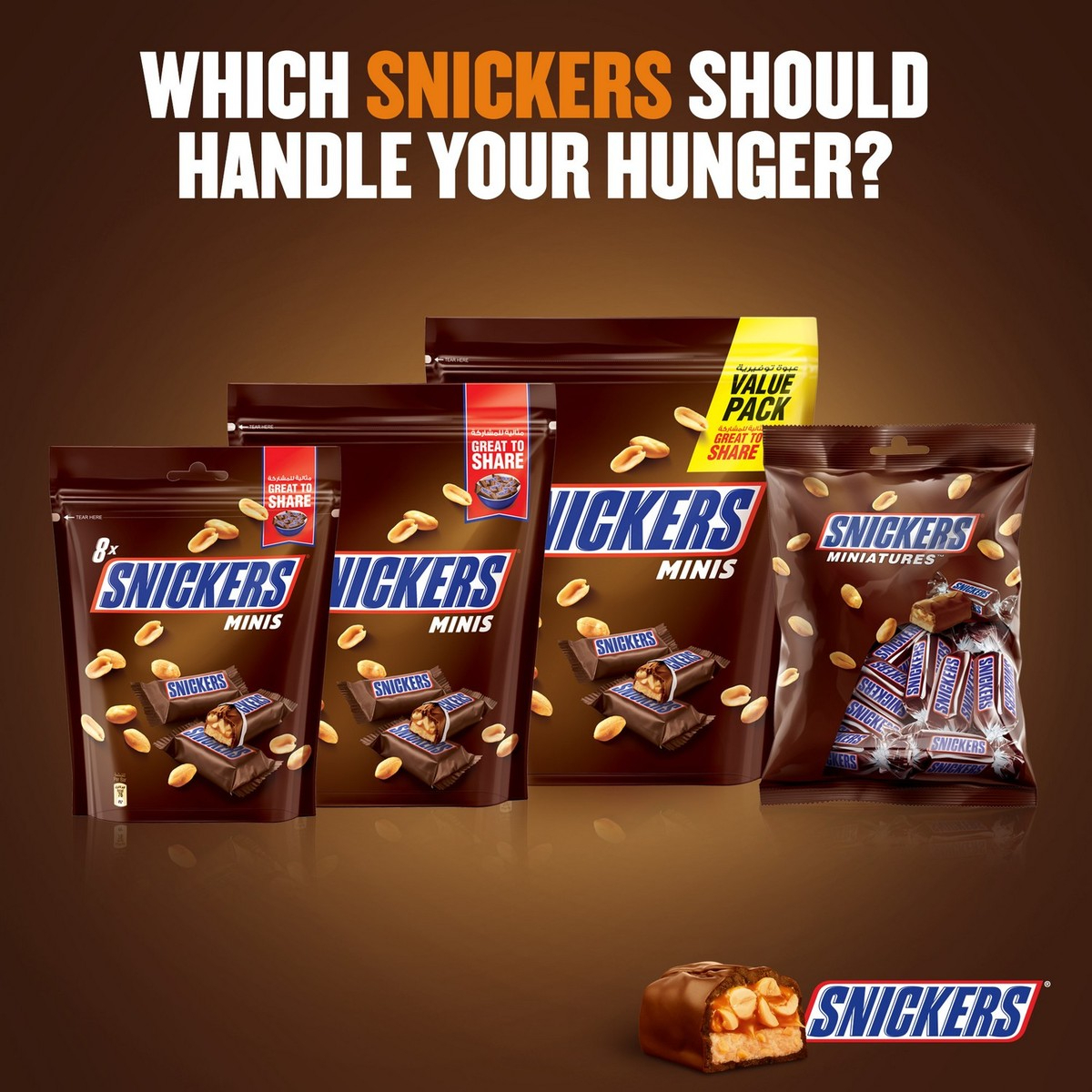 Snickers Miniatures Chocolate Value Pack 2 x 150 g