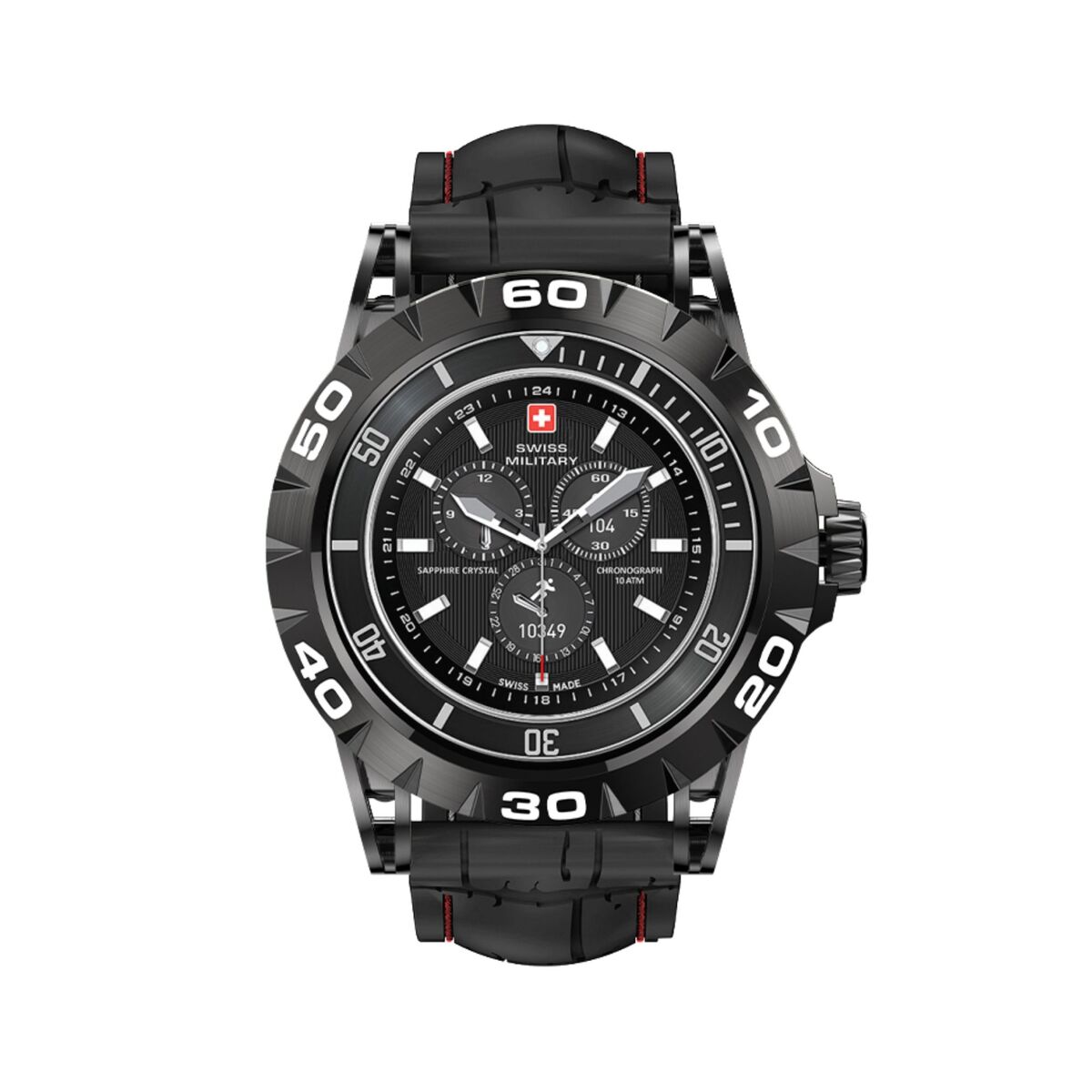 Swiss Military Dom2 Smart Watch Blackface with Black Silicon Strap