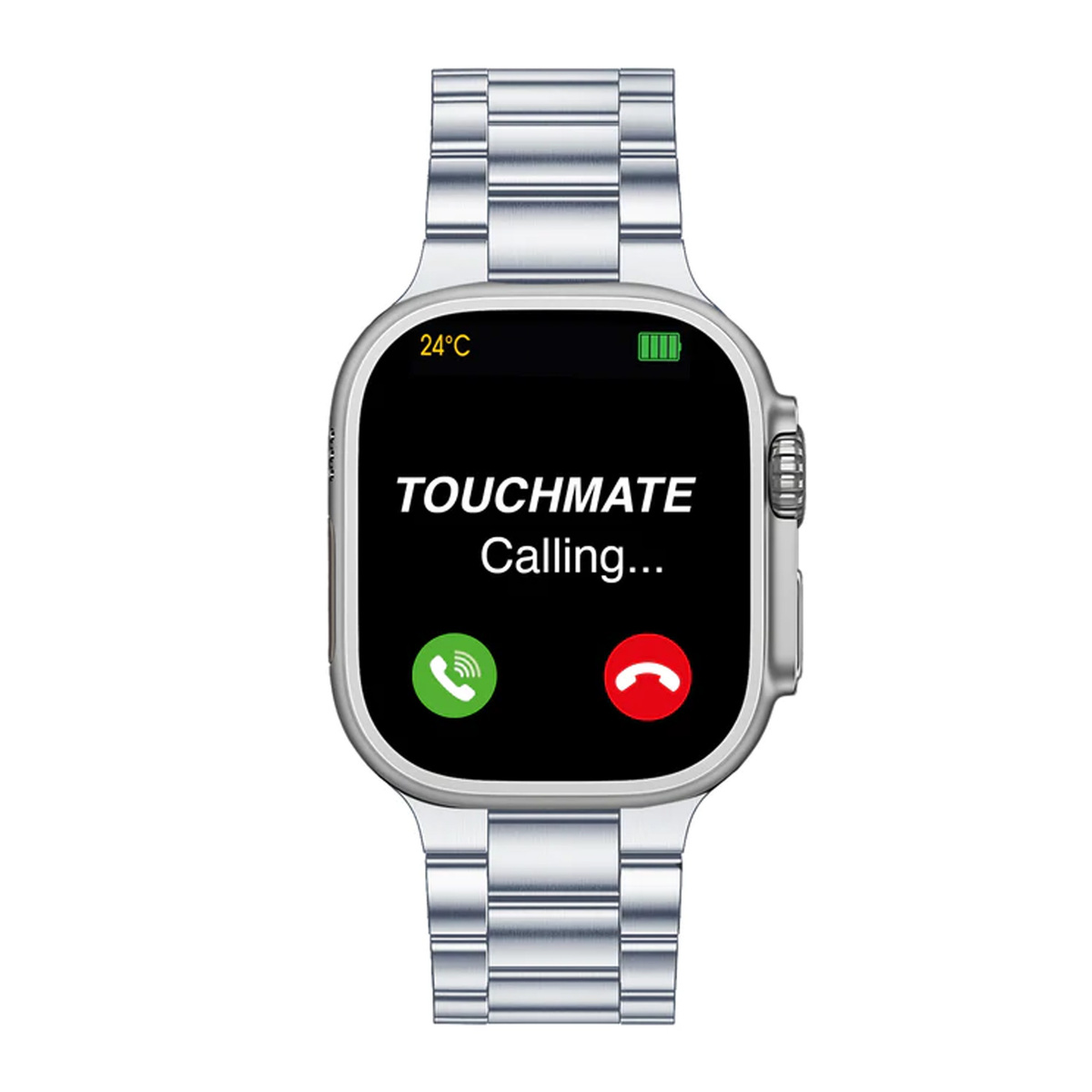 تاتش ميت ساعة ذكية للياقة البدنية بسوار معدني، TM-SW500NS