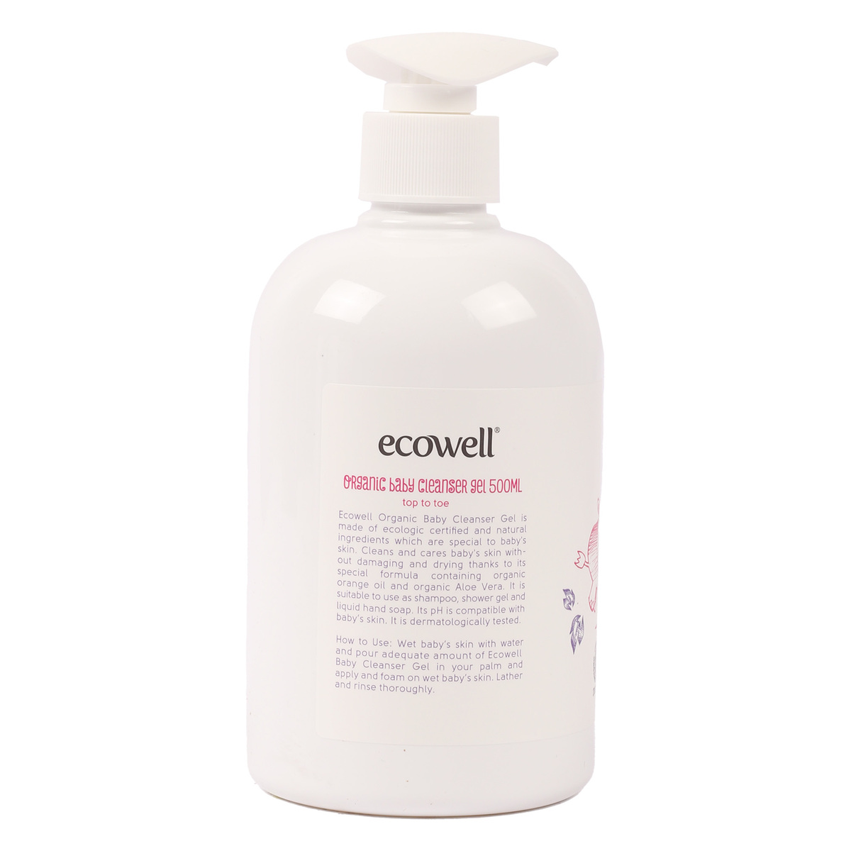 Ecowell Organic Baby Cleanser Gel 500 ml