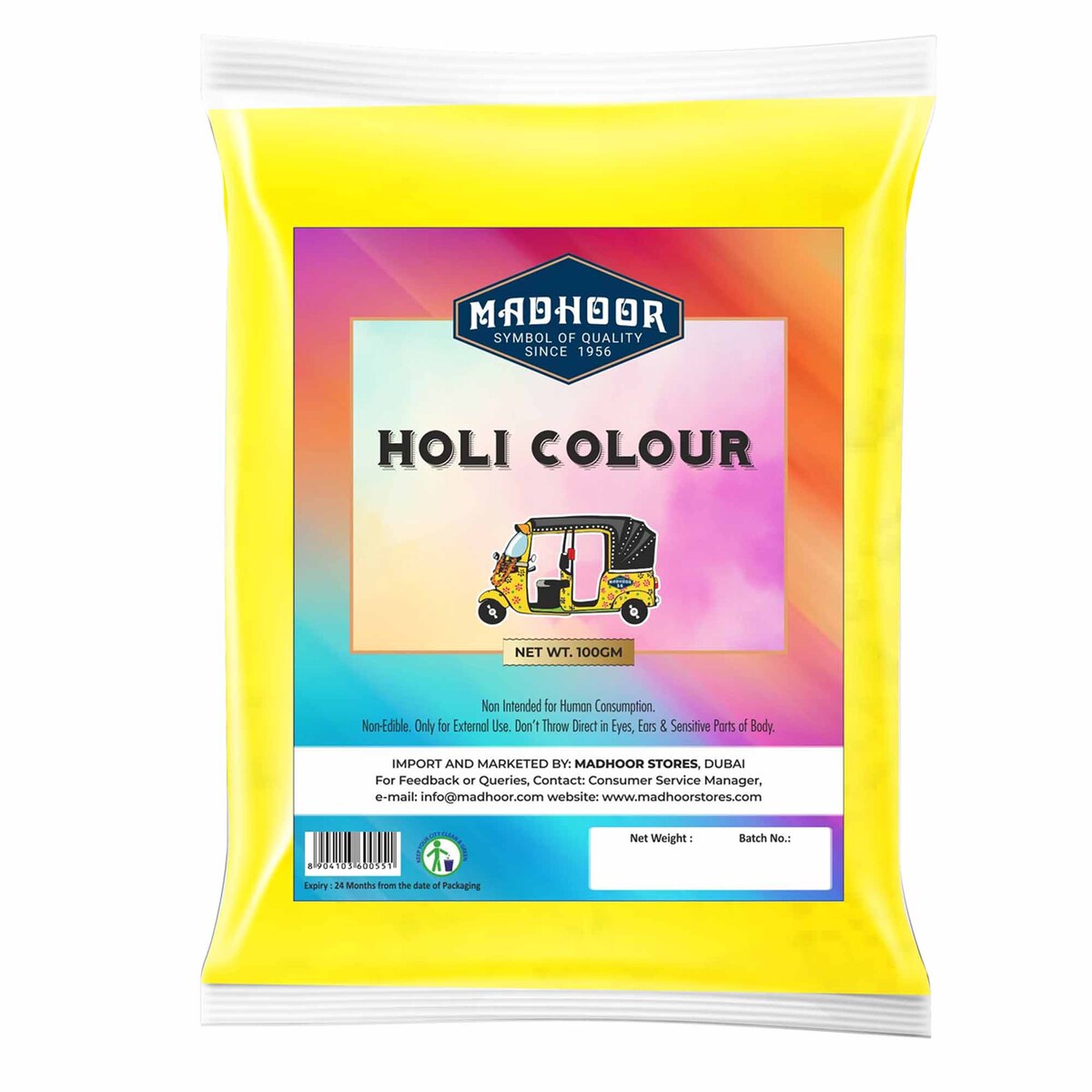 Madhoor Holi Color Powder 100g Assorted