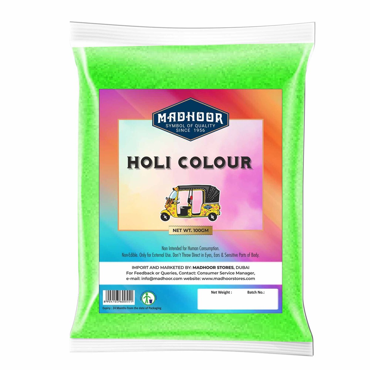 Madhoor Holi Color Powder 100g Assorted