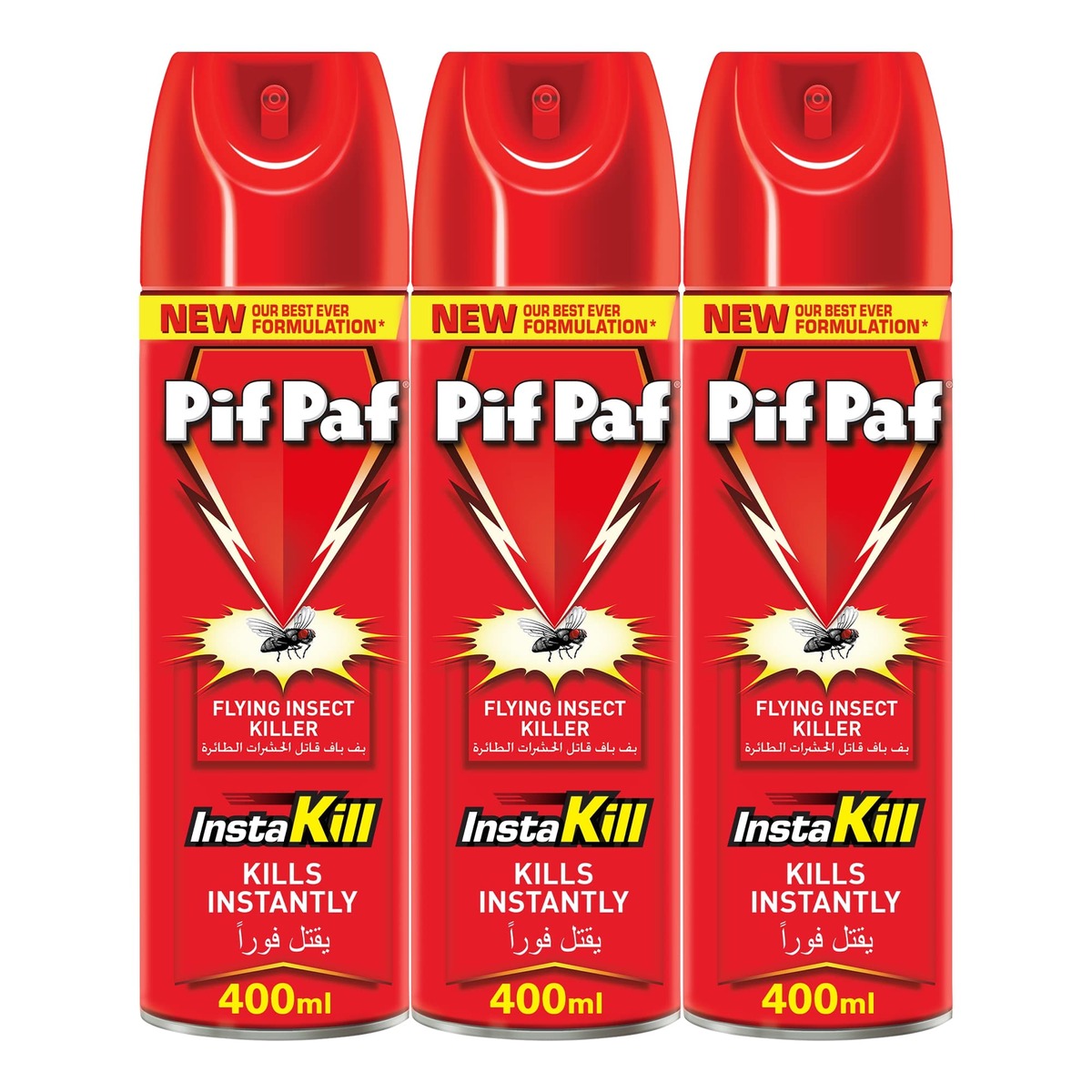 Pif Paf Mosquito & Fly Insect Killer 3 x 400 ml