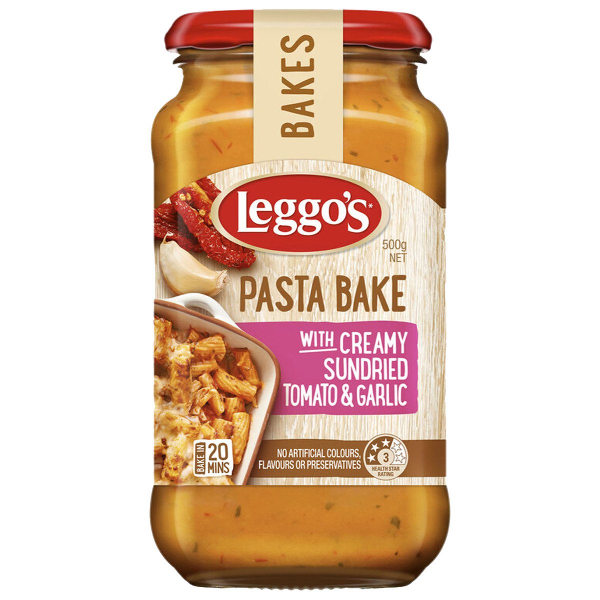 Leggo's Pasta Bake with Creamy  Sundried Tomato and Garlic 500 g