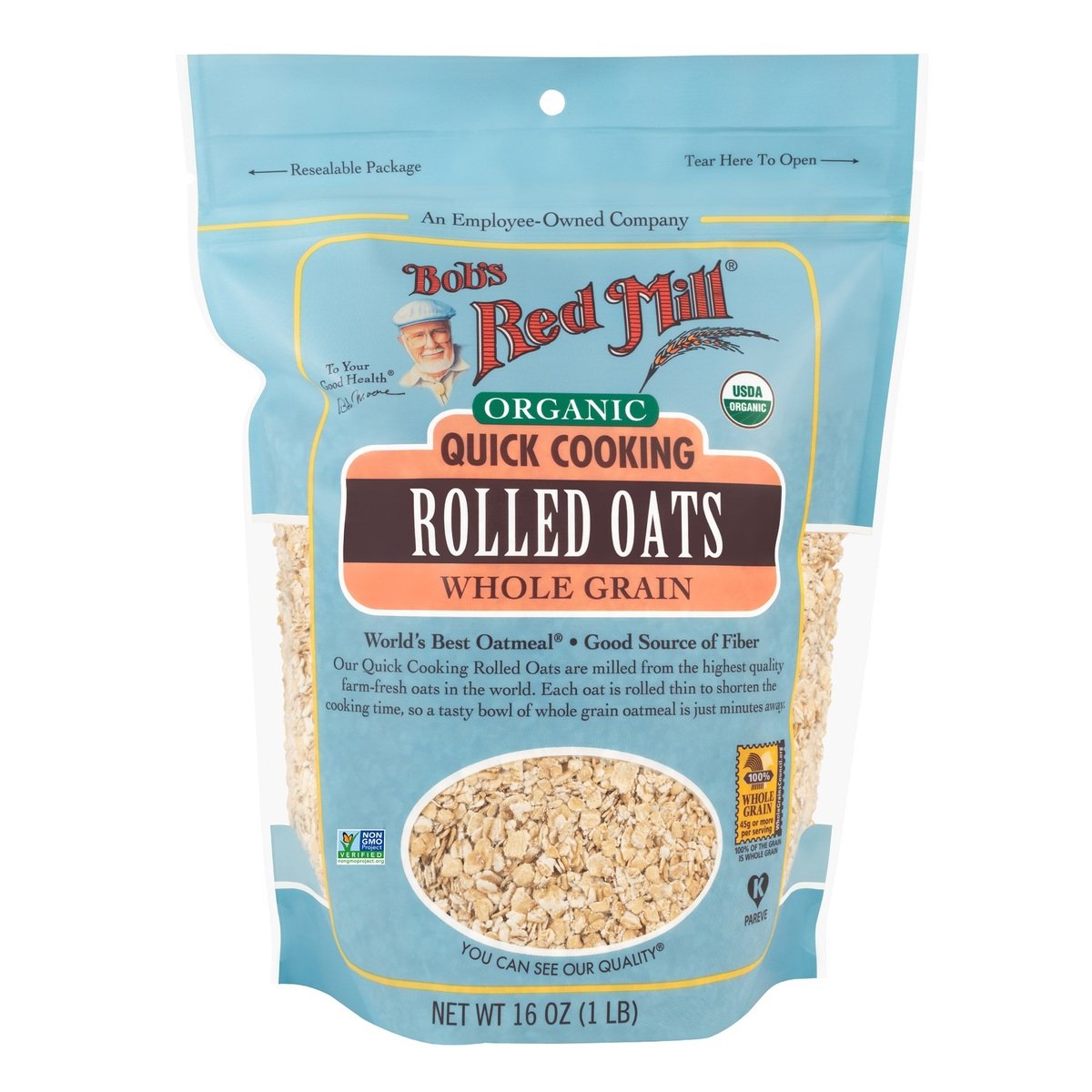 Bob's Red Mill Organic Quick Cooking Rolled Oats 453 g
