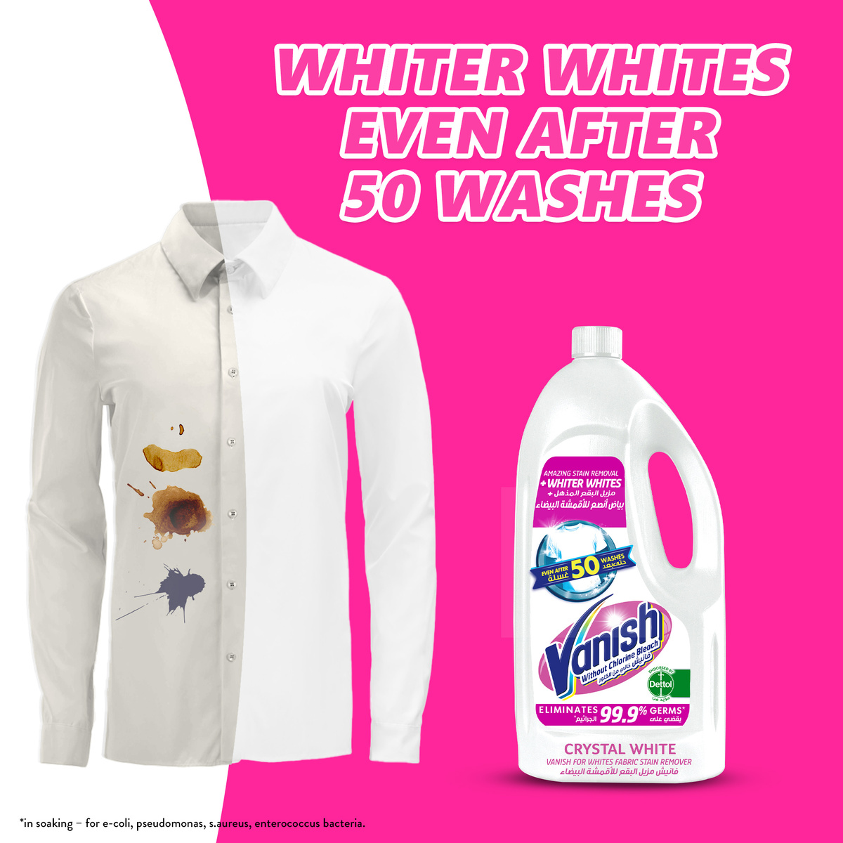 Vanish Fabric Stain Remover For Whites 3 Litres