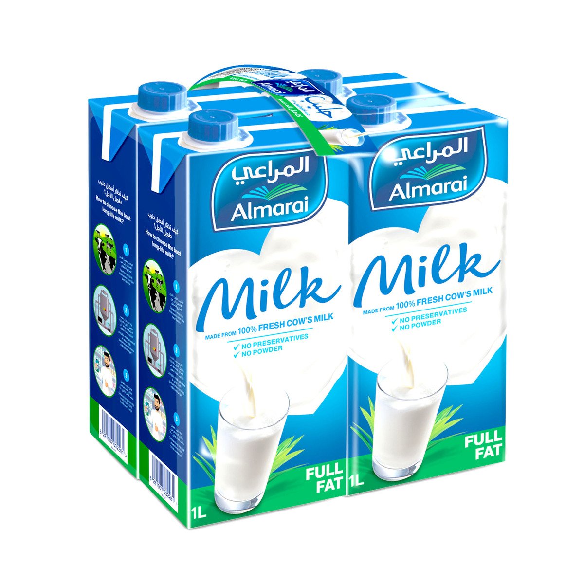 Almarai Full Fat Long Life Milk 4 x 1 Litre