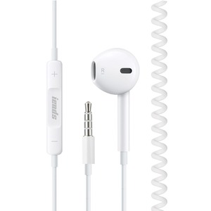 Iends Spiral Wired Mono In-Ear Earphone 1.2 Meter White HS692