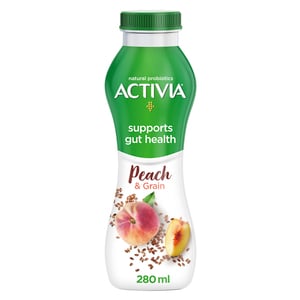 Activia Yoghurt Go Drinkable Peach & Grains 280 ml