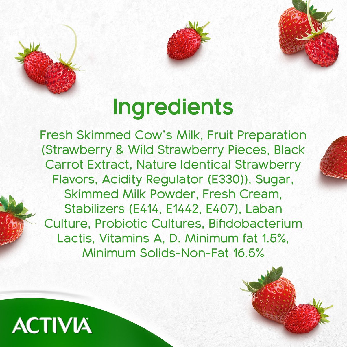 Activia Go Drinkable Yoghurt Strawberry & Wild Strawberry 280 ml