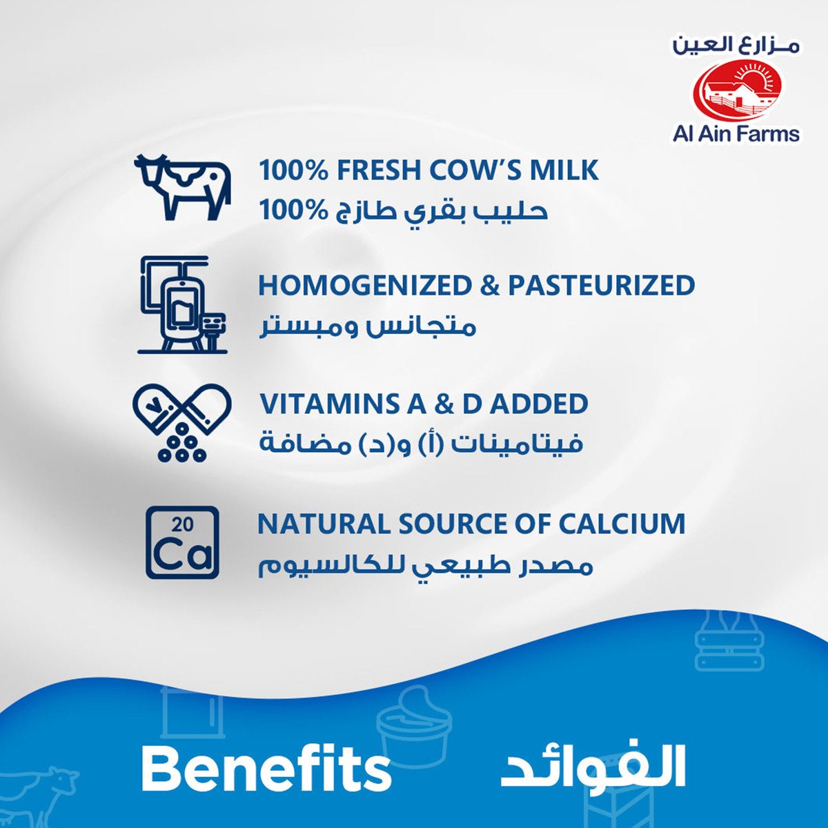 Al Ain Fresh Milk Full Cream 1 Litre