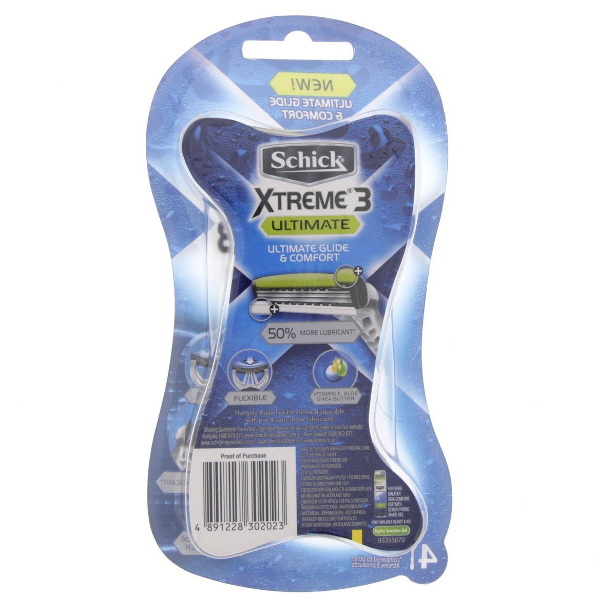 Schick Xtreme 3 Ultimate Razor for Men 4 pcs