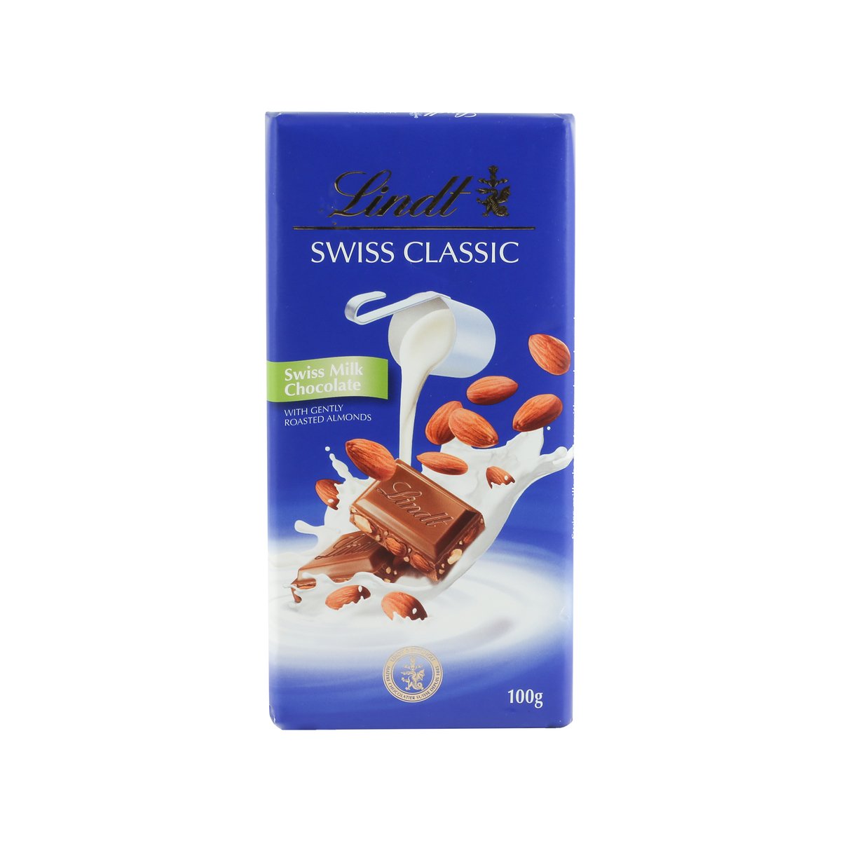 Lindt Swiss Classic Milk Chocolate Almond 100 g