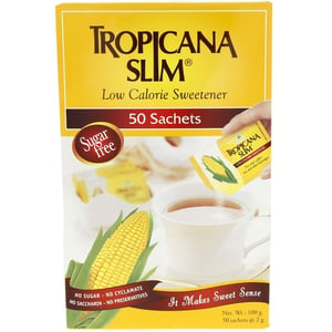 Tropicana Slim Low Calorie Sweetener 50 Sachets 100 g
