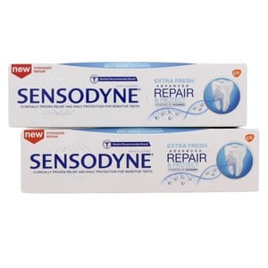 Sensodyne Extra Fresh Advanced Repair and Protect Toothpaste Value Pack 2 x 75 ml