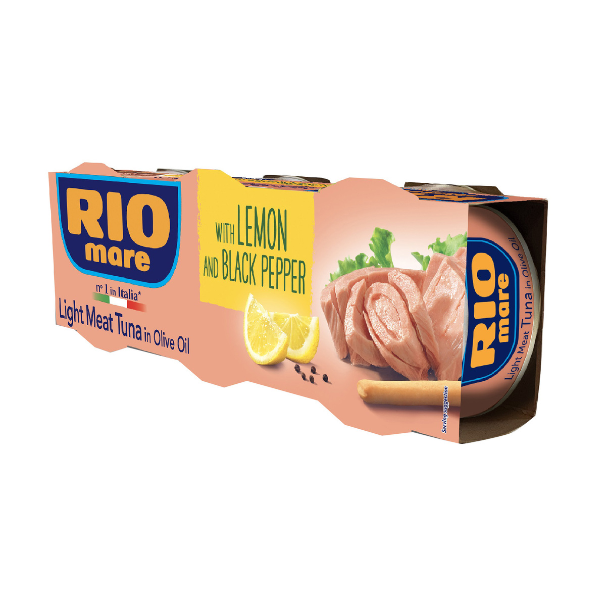 Rio Mare Light Meat Tuna In Olive Oil With Lemon And Black Pepper 3 x 80 g