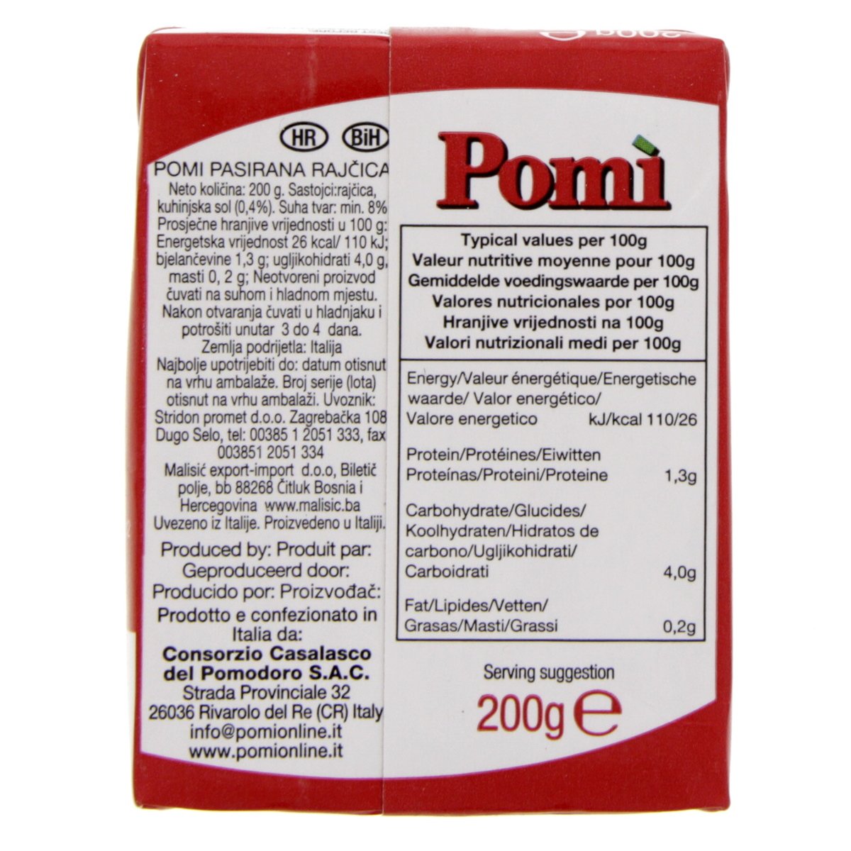 Pomi Strained Crushed Tomatoes 200 g