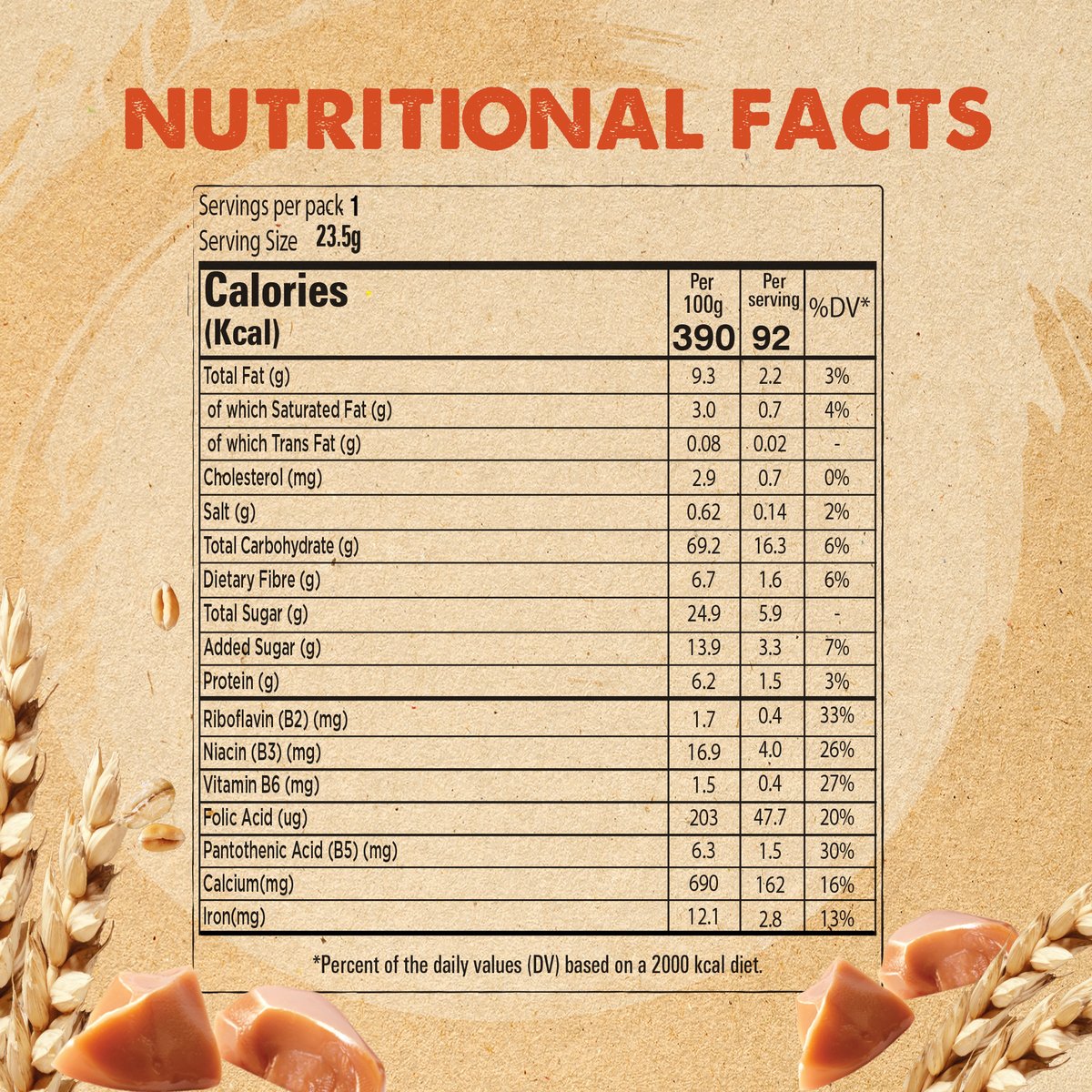 Nestle Fitness Crunchy Caramel Cereal Bar 23.5 g