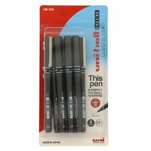 Uni-Ball Delux Micro Pen MIUB155-8C 8's