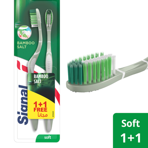 Signal Bamboo Salt Soft Toothbrush 2 pcs
