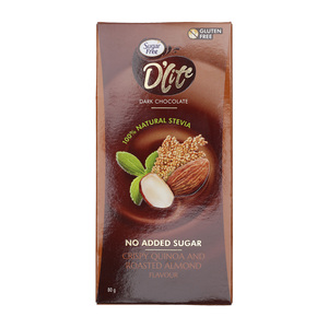 Sugar Free D'lite Dark Chocolate Quinoa & Almond 80 g