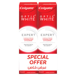 Colgate Expert Optic White Toothpaste 2 x 75 ml
