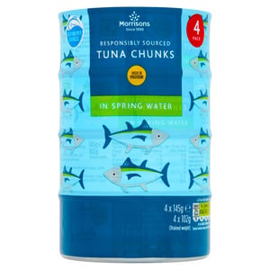 Morrisons Tuna Chunks in Water 4 x 145g