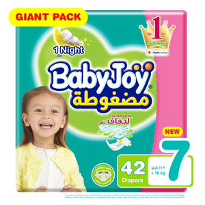 Baby Joy Diapers Size 7 +18kg Giant Pack 42 pcs