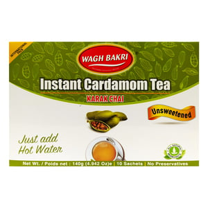 Wagh Bakri Unsweetened Instant Cardamom Tea Karak Chai 140 g