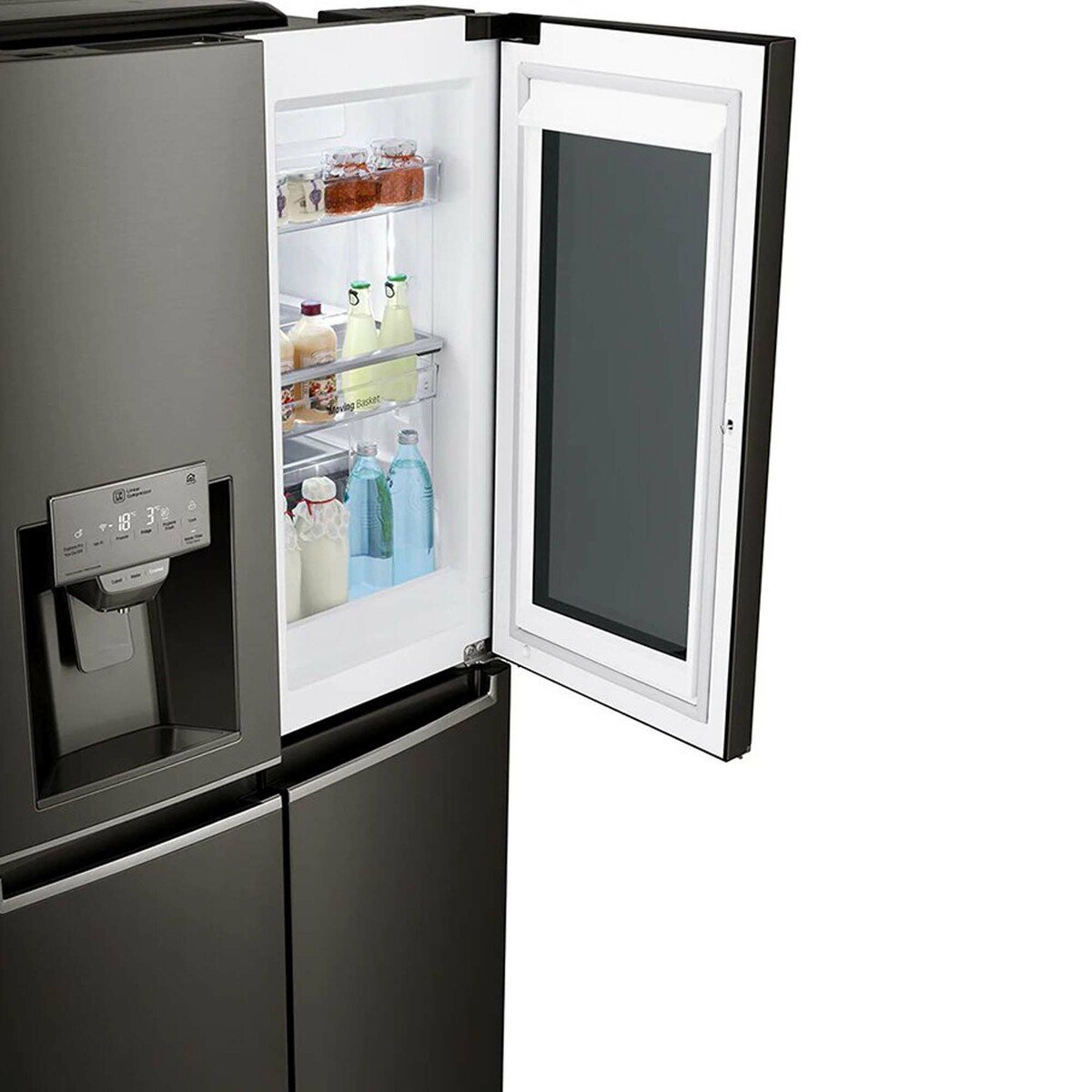 LG InstaView French Door Refrigerator, Black Stainless Steel, 870 L, Hygiene FRESH+™, ThinQ™, GR-X39FMKHL