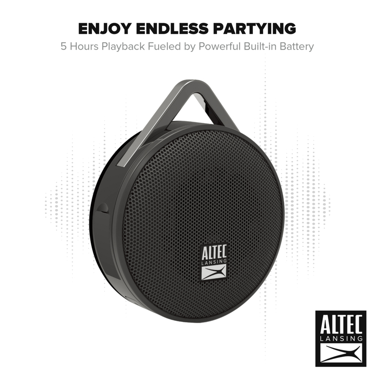 Altec Lansing Orbit Go Bluetooth Speaker IMW356 Black