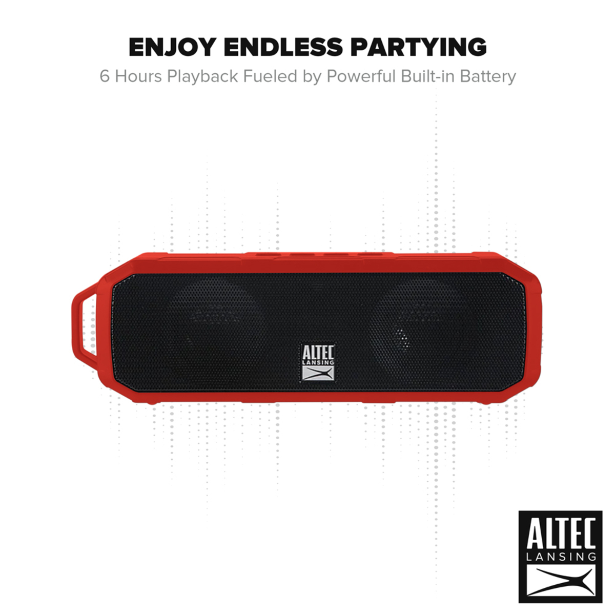 Altec Lansing Fury Wireless Bluetooth Speaker IMW340N Red