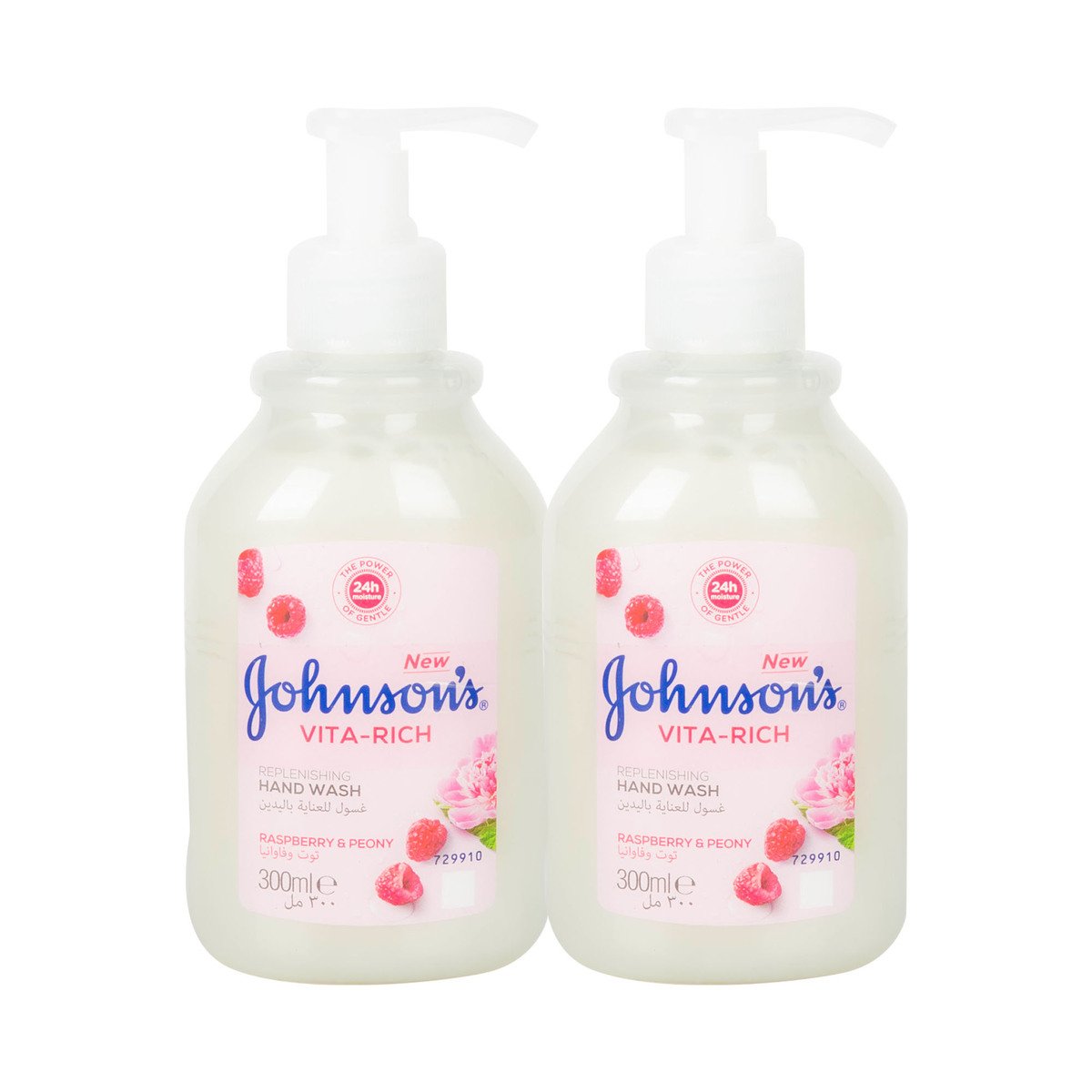 Johnson's Handwash Vita Rich Raspberry & Peony 2 x 300 ml