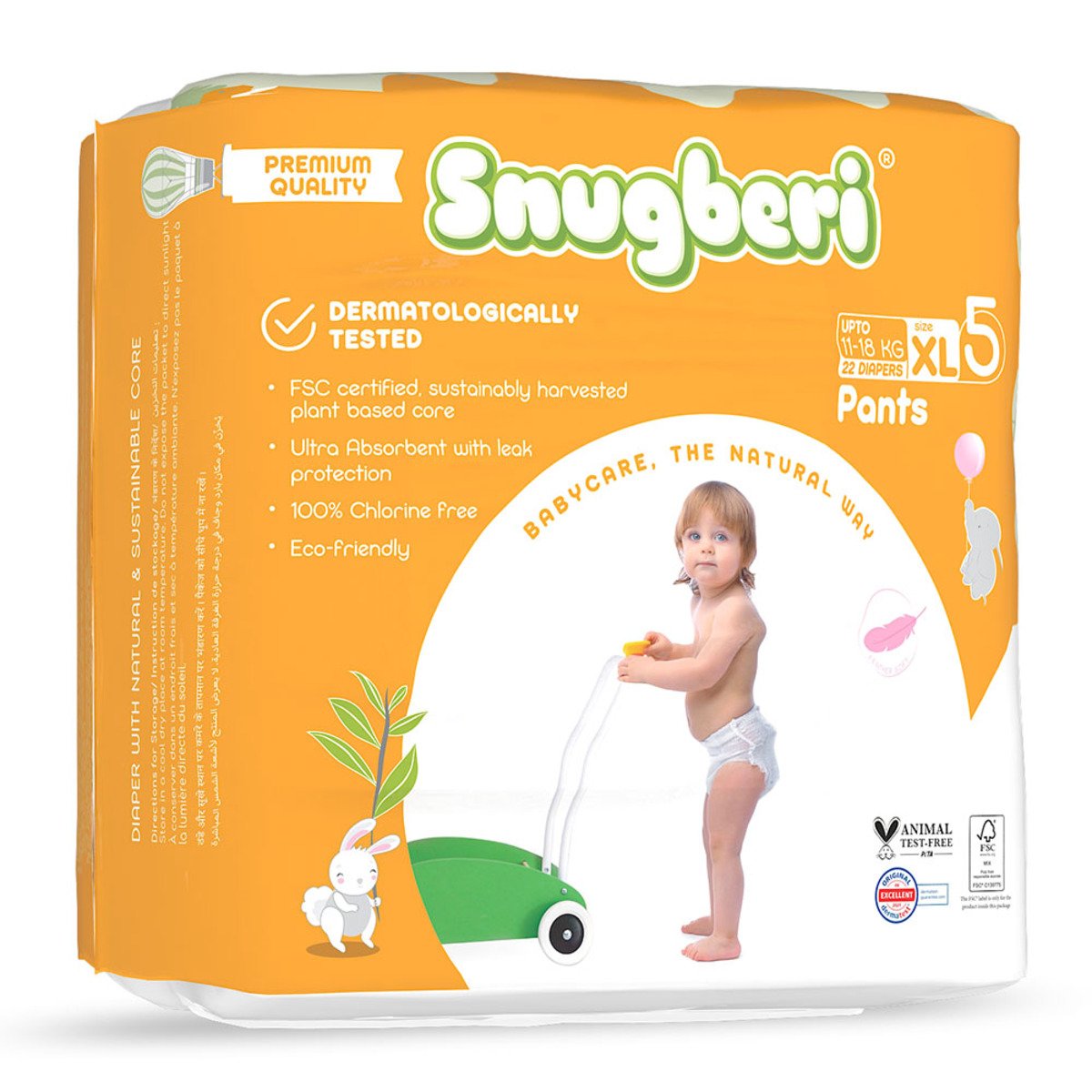 Snugberi Baby Diaper Pants Size 5, XL 11-18kg 22pcs