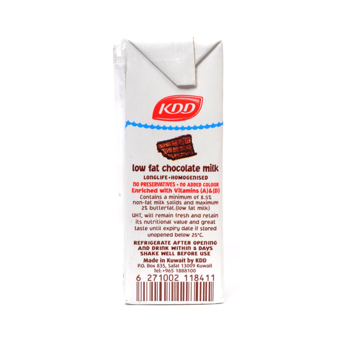 KDD 1-2-3 Chocolate Flavoured Milk Low Fat 6 x 125 ml