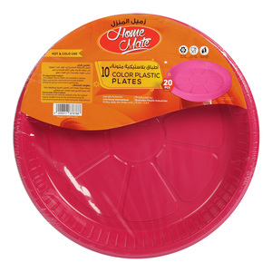 Home Mate Pink Plastic Plate 10